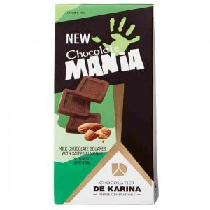 ניו מניה ריבועי שוקולד חלב ושקדים מלוחים