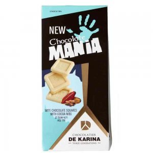 ניו מניה ריבועי שוקולד לבן ופולי קקאו